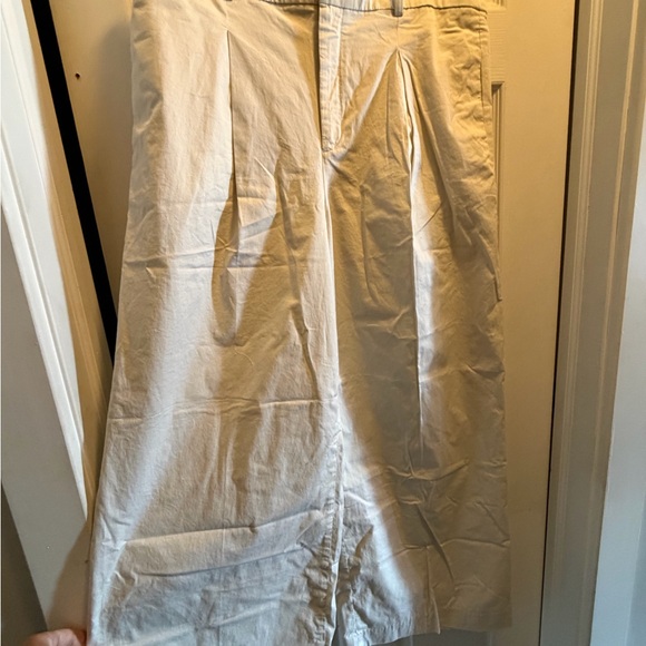 Banana Republic Women's Cream Straight Wide Leg Pants - Picture 6 of 9